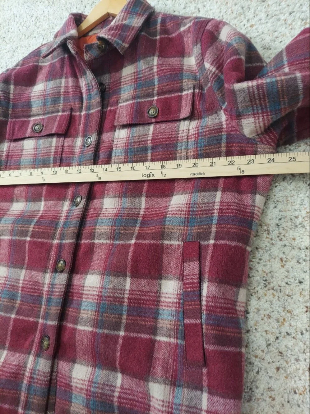 Sundance Wool Blend Quilted Lined Purple Plaid Flannel Shacket Woman M Cabincore
